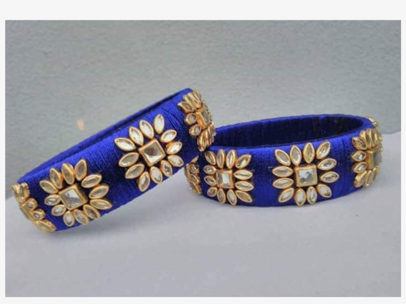 Product Code - Mc003 - Silk Thread Kundan Bangles Design, transparent png #8541601