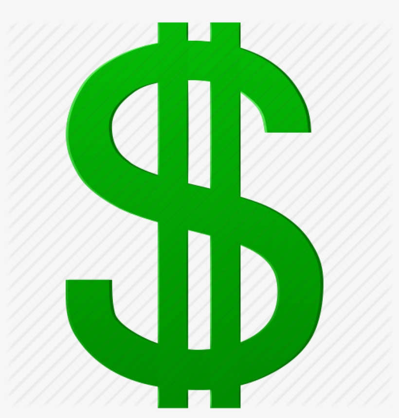 Green Money Sign Green Money Sign Green Dollar Symbol - Dollar Sign With No Background, transparent png #8541646