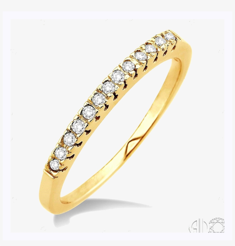 Yellow Gold & 1/10 Carat Diamond Band Robert Laurence - Bangle, transparent png #8541856