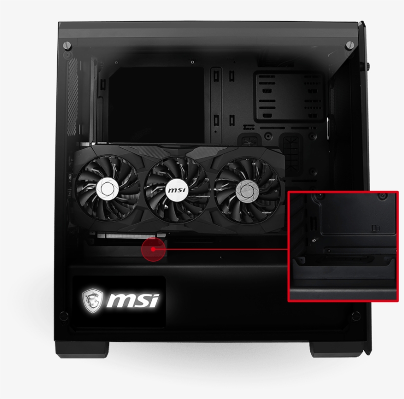 Additional Vertical Slots And Construction Kit For - Case Msi Mag Pylon, transparent png #8541953