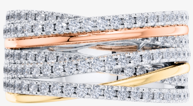 00ct Round Diamond Fancy Cross Over Ring In 18ct 3 - Bangle, transparent png #8542571