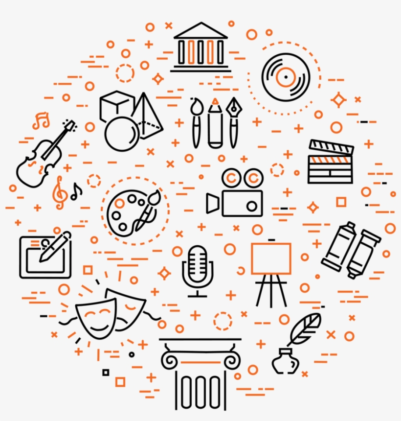 Artist Call - Black Fine Line Arts Designs, transparent png #8542713