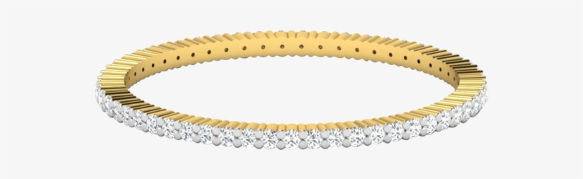 His & Her Collection 18 Kt Ring In Gold & Real Diamond - Bangle, transparent png #8542794