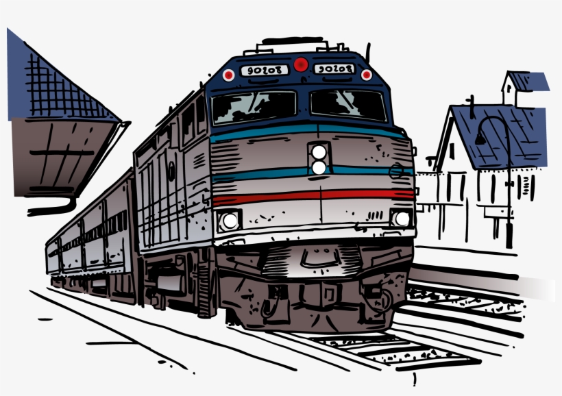 Train Rail Transport Railroad - Gambar Kereta Api Animasi, transparent png #8543428