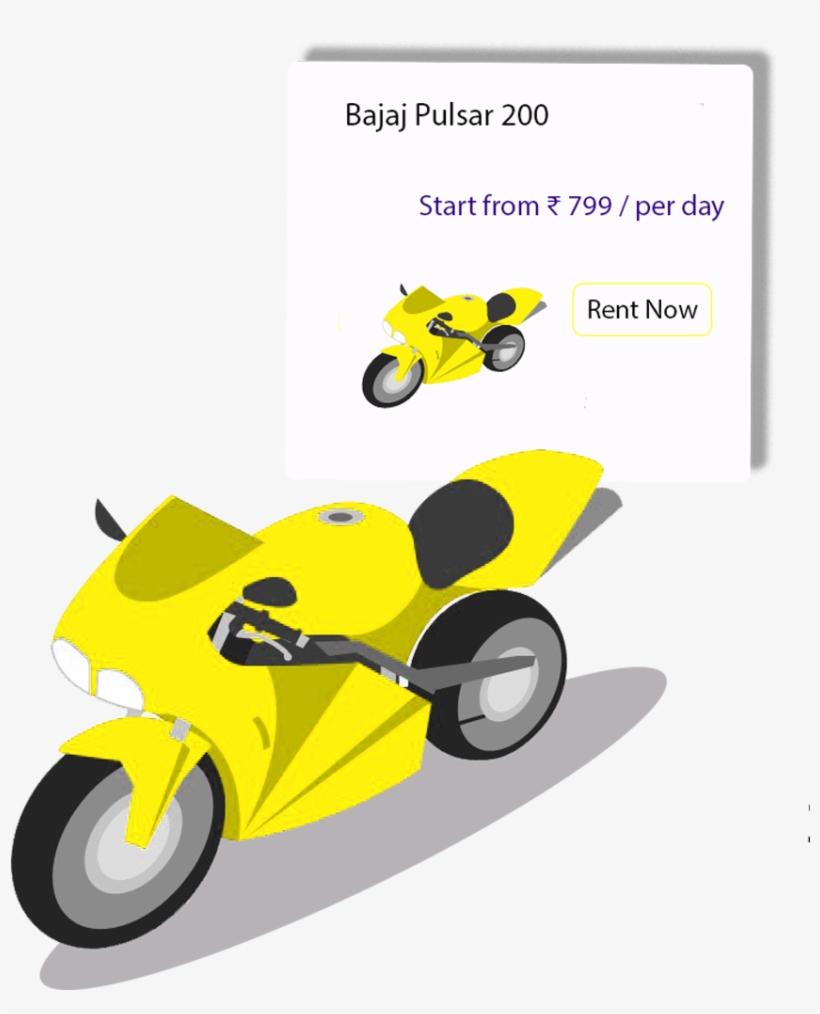 Rental Bikes - Motorcycle, transparent png #8543793
