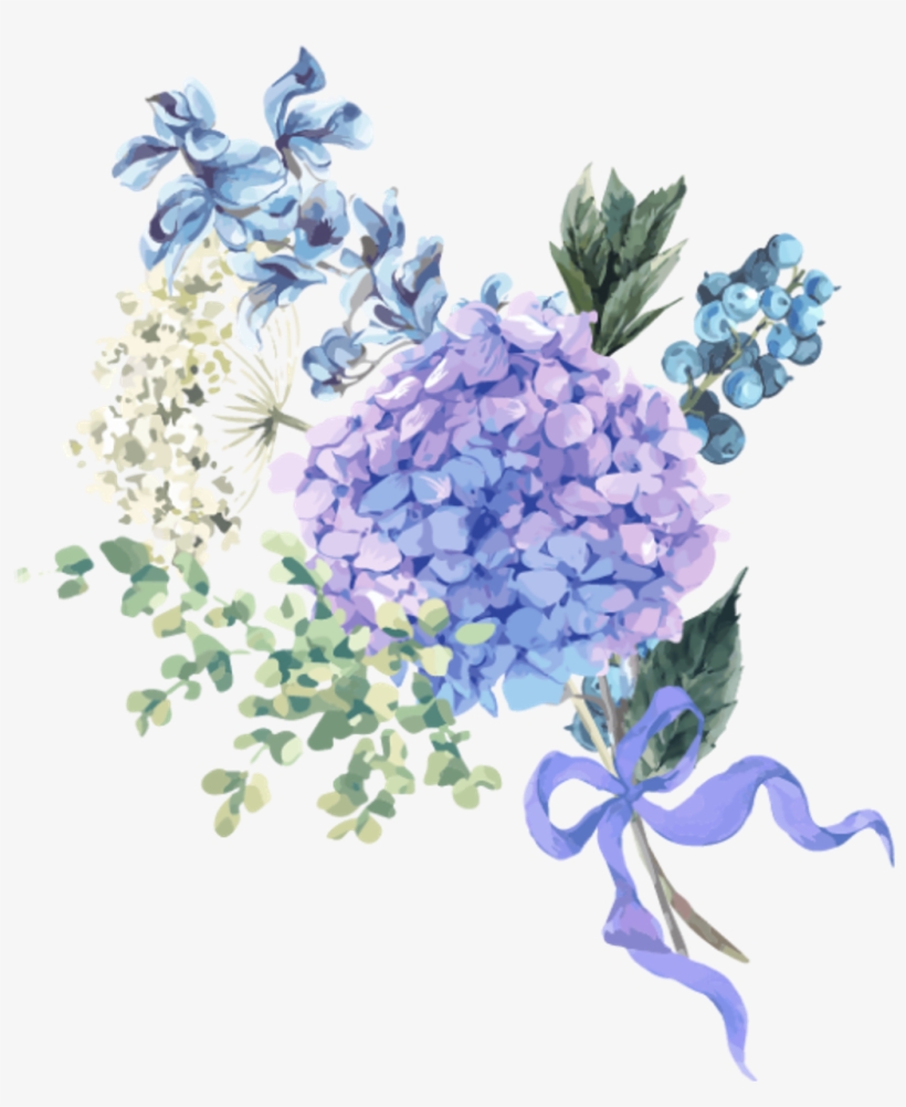 Boquet Sticker - Hydrangea Vector Png, transparent png #8544179
