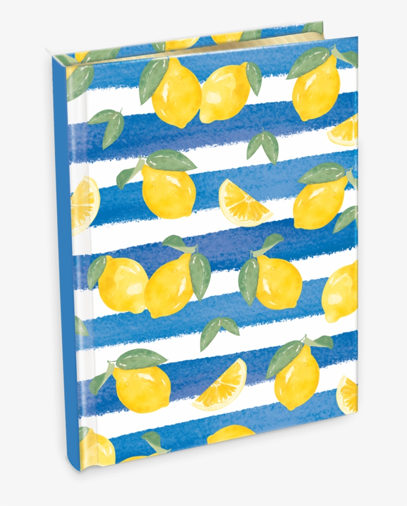 Lemon Stripe Hardcover Journal - Party Supply, transparent png #8545393
