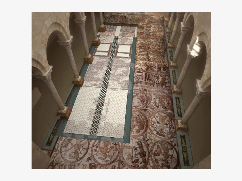3d Representation Of Late Roman Mosaic Over The Pantaleone's - Floor, transparent png #8545722