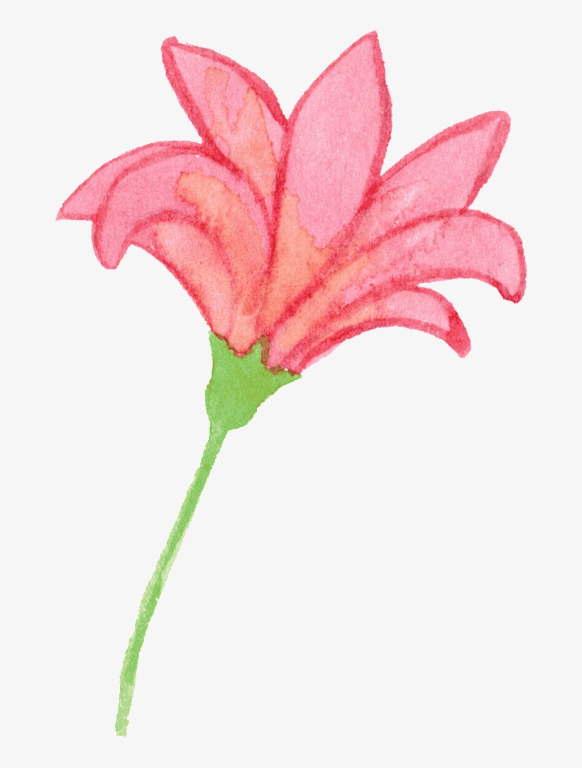 Red Edge Mosaic Cartoon - Watercolor Painting, transparent png #8545801