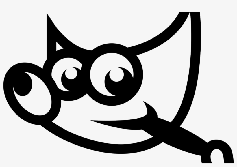 Gimp Logo Black And White, transparent png #8546533