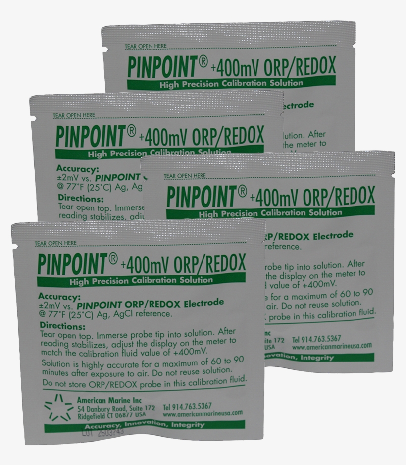 Pinpoint® Orp Calibration Fluid (set Of 4 Pouches) - Packaging And ...