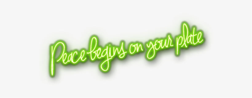 Peace Begins On Your Plate Gl - Calligraphy, transparent png #8548038