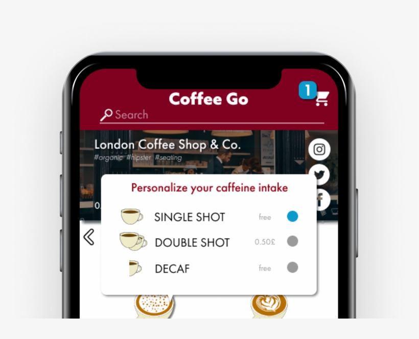 Coffee Go App - Smartphone, transparent png #8548341