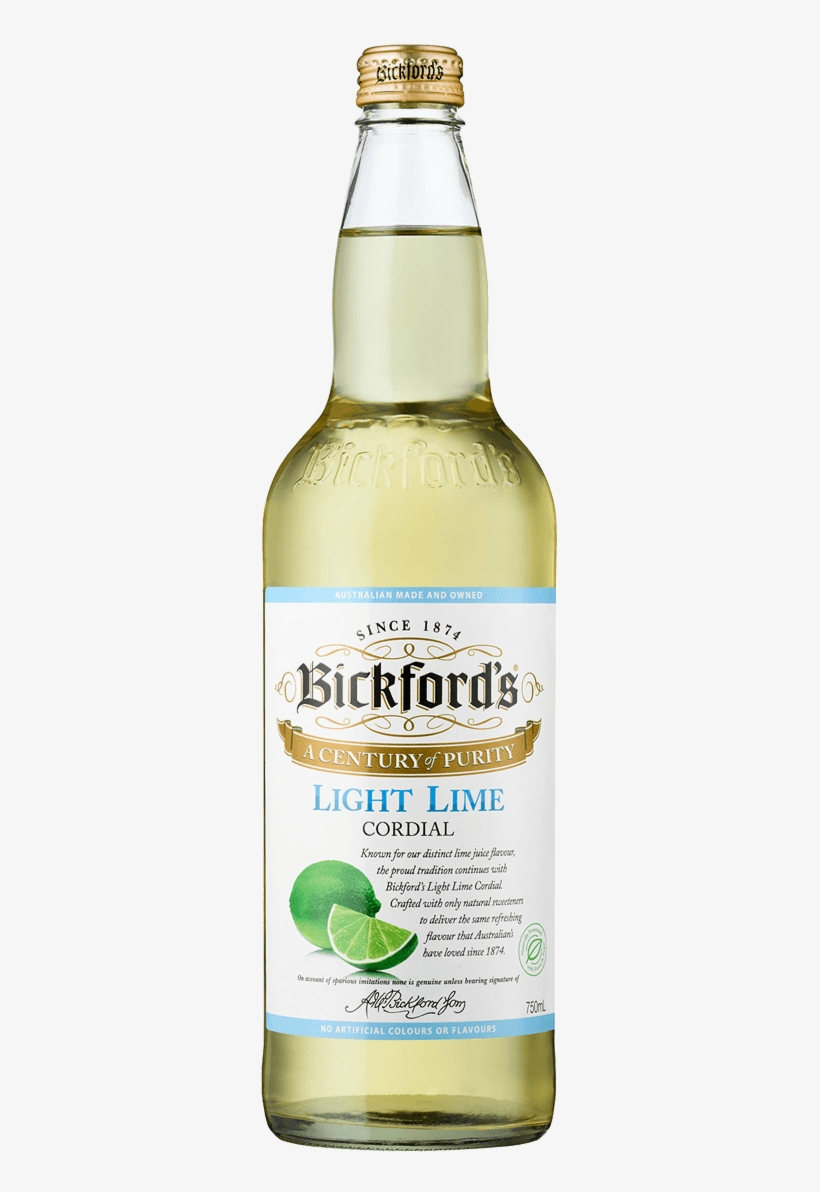 Bickfords Light Lime Cordial, transparent png #8550009