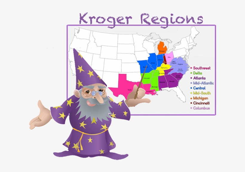 Regional Map - Kroger Regions, transparent png #8550393