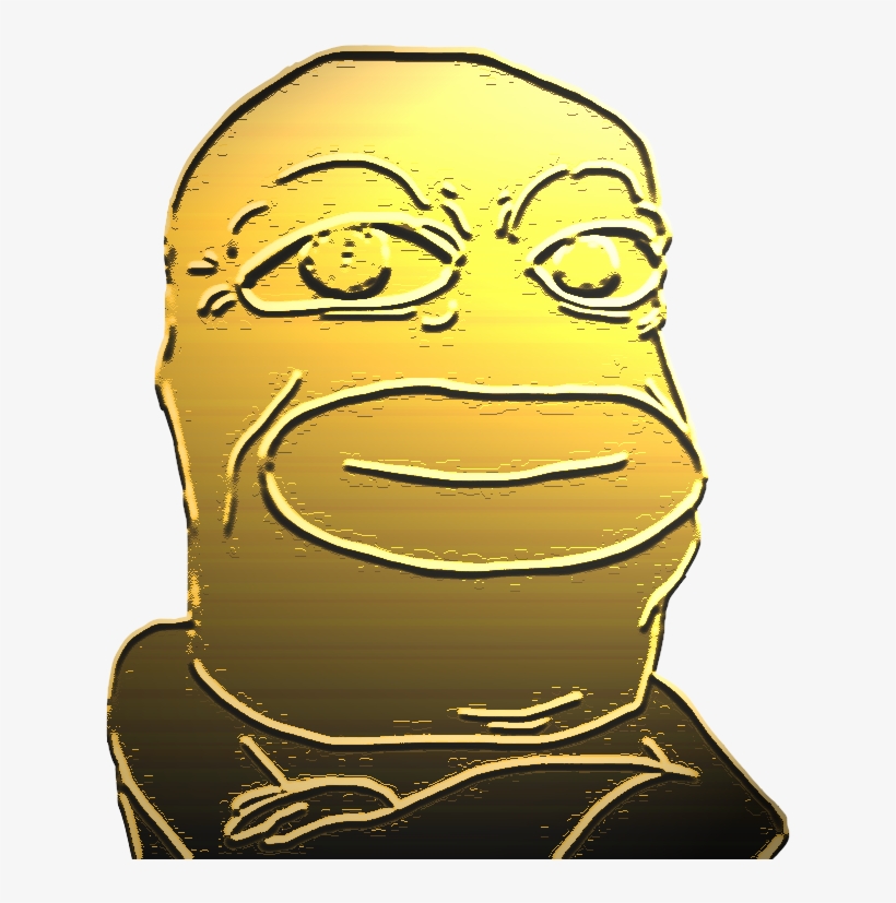 Golden Rare Pepes - Cartoon, transparent png #8551814