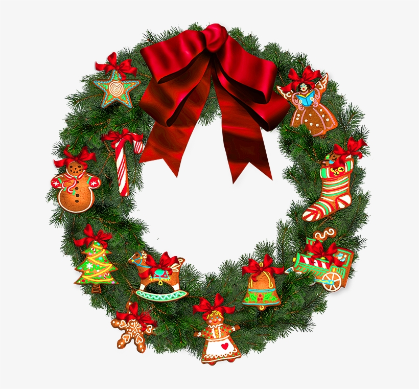 Christmas Wreath Transparent Background, transparent png #8552537