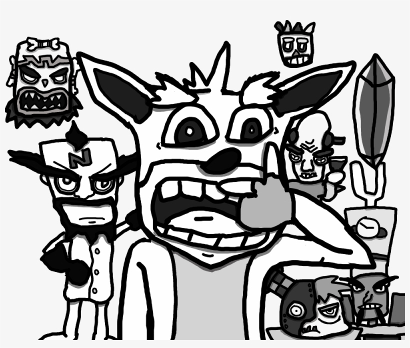 N Sane Trilogy Or What - Cartoon, transparent png #8552799