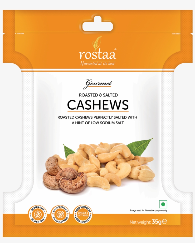 Salted Cashews - Roasted Salted Cashew Nuts, transparent png #8554107