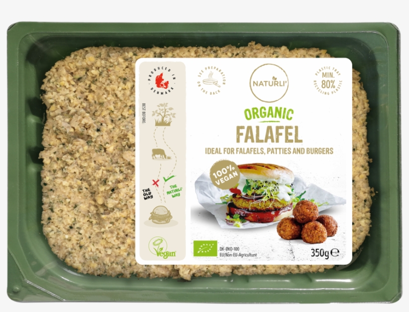 Organic Ideal For Falafels, Patties And Burgers - Naturli Plantefars, transparent png #8554267