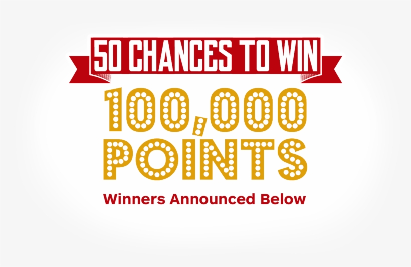 Win 100,000 Points Winners - Win 100000, transparent png #8554273