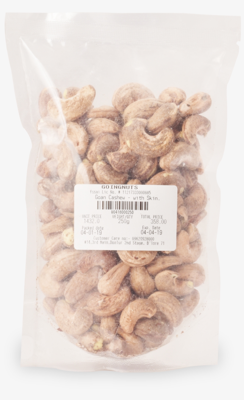 Goan Cashew Nuts With Skin - Cranberry Bean, transparent png #8554575