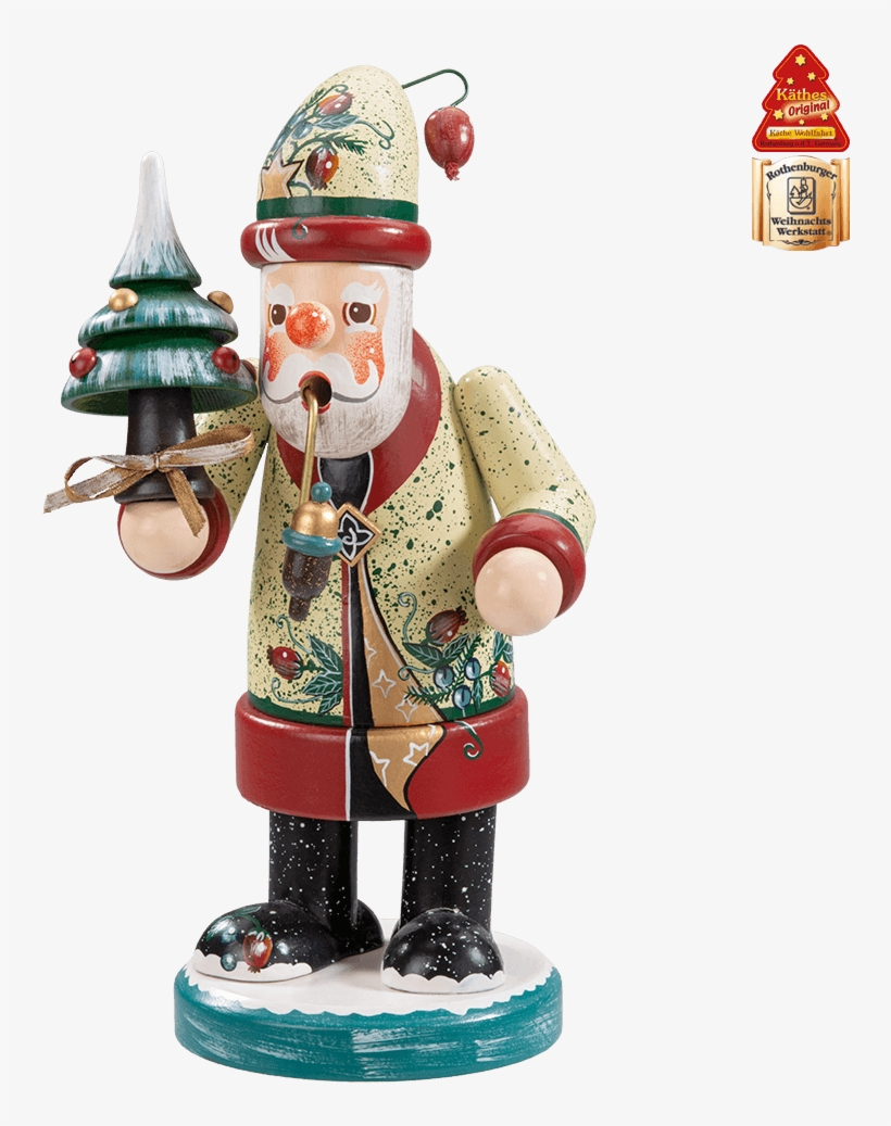 Father Christmas With Tree, Incense Smoker - Figurine, transparent png #8554716