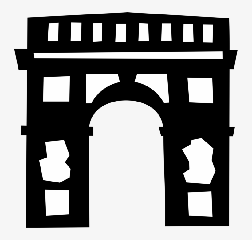 Arc De Triomphe Paris France Image Illustration - Arc De Triomphe Clipart, transparent png #8555110