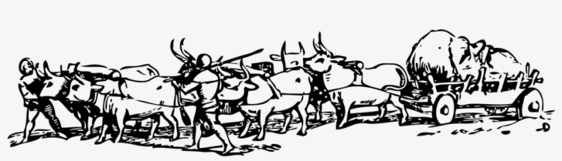 India Drawing Bullock Cart - Bullock Cart Vector, transparent png #8555413