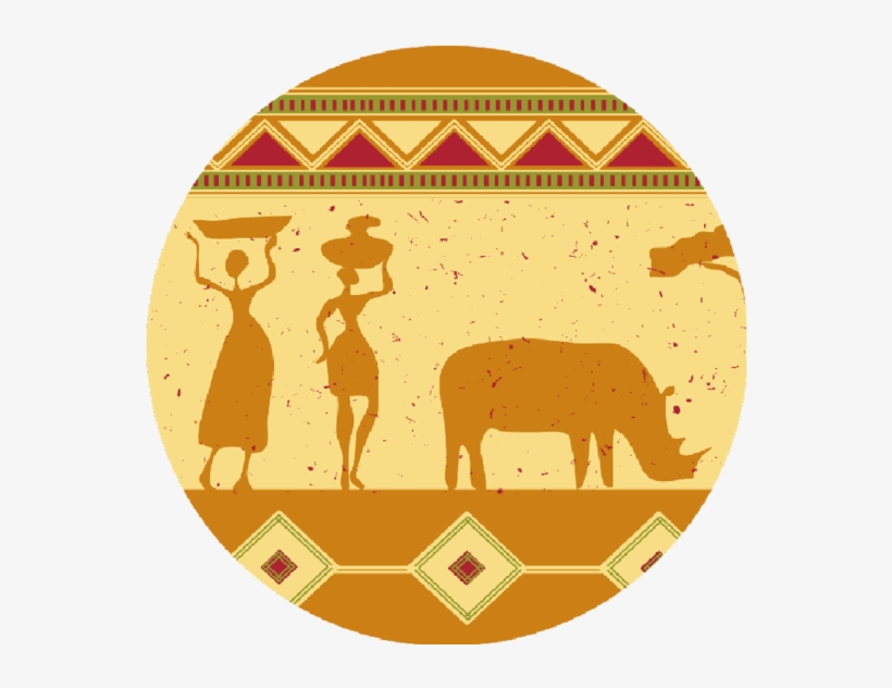 African Images Round Picture - Silhouette, transparent png #8556290