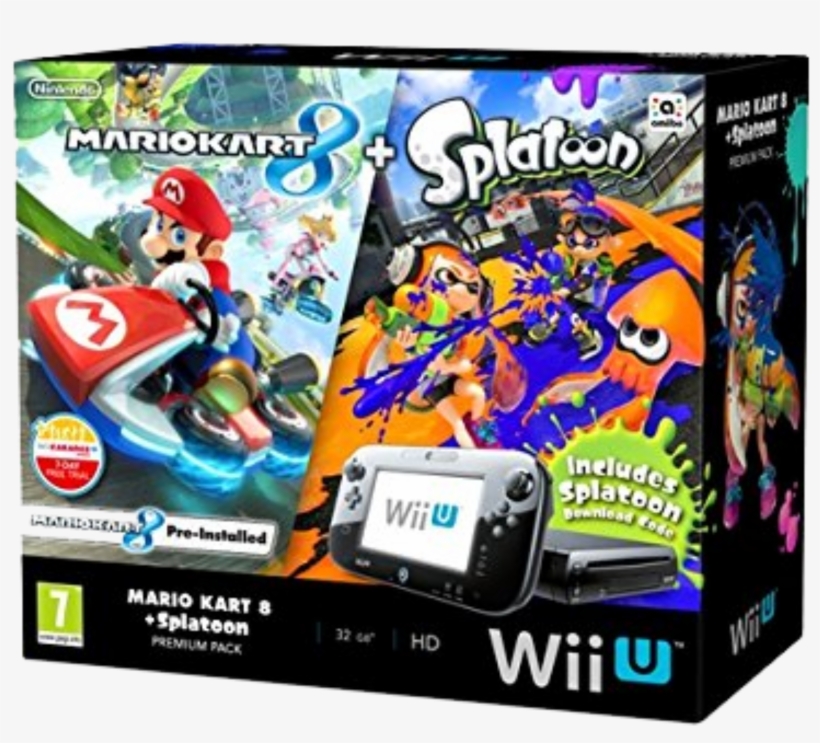 Wii U Splatoon And Mario Kart 8 Bundle, transparent png #8560218