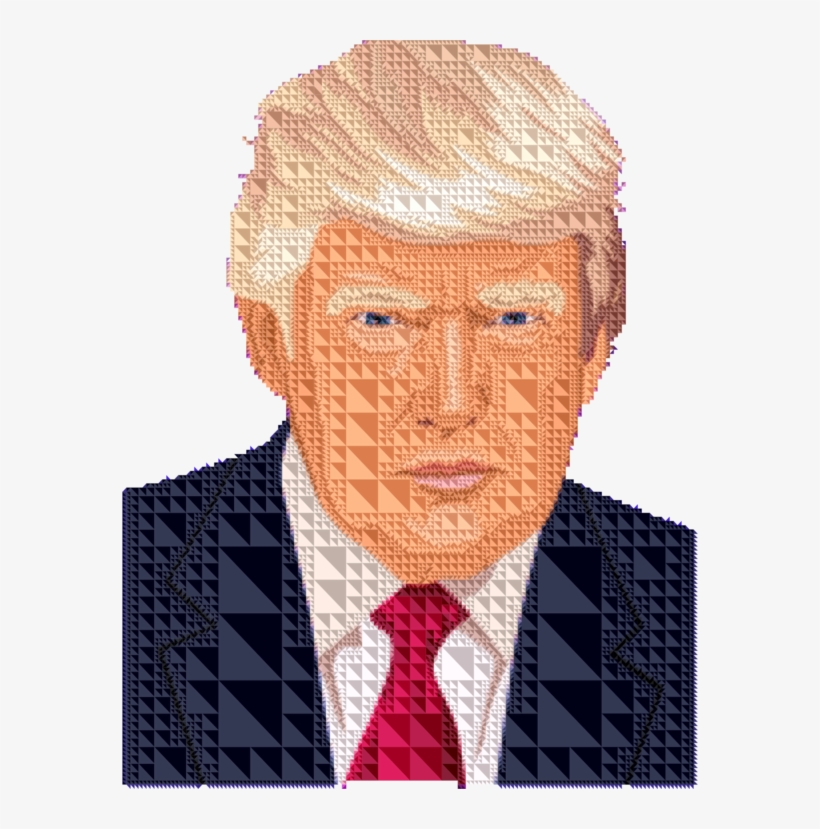 Presidency Of Donald Trump President Of The United - Low Poly Stylized Head, transparent png #8560221