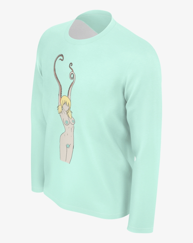 Sea Monster Doll Long Sleeve - Long-sleeved T-shirt, transparent png #8560401