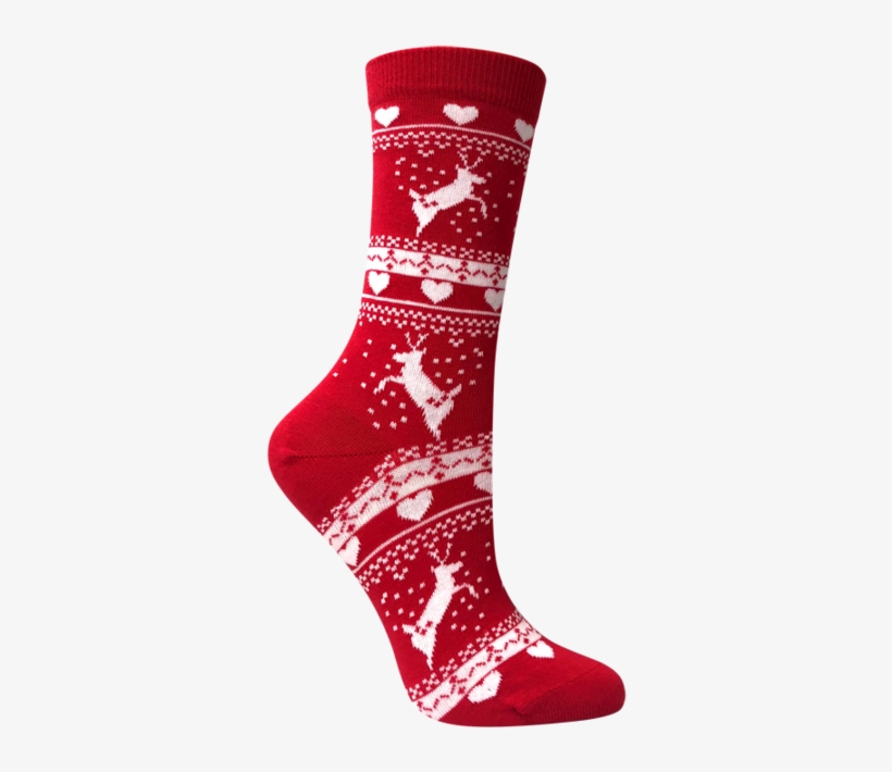 Reindeer Christmas Socks For Women, Individually Gift - Sock, transparent png #8560742