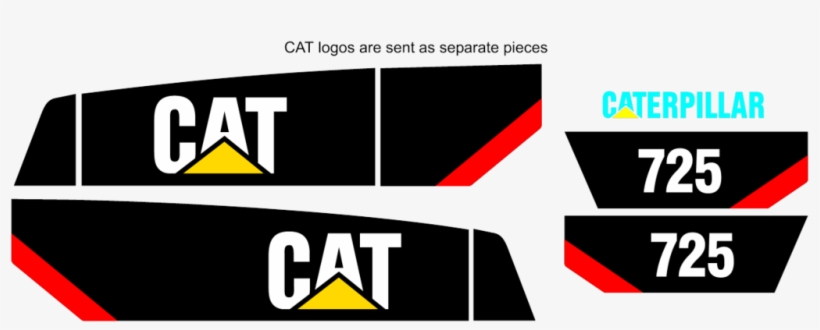 Caterpillar 725 Decal Set - Graphic Design, transparent png #8562284