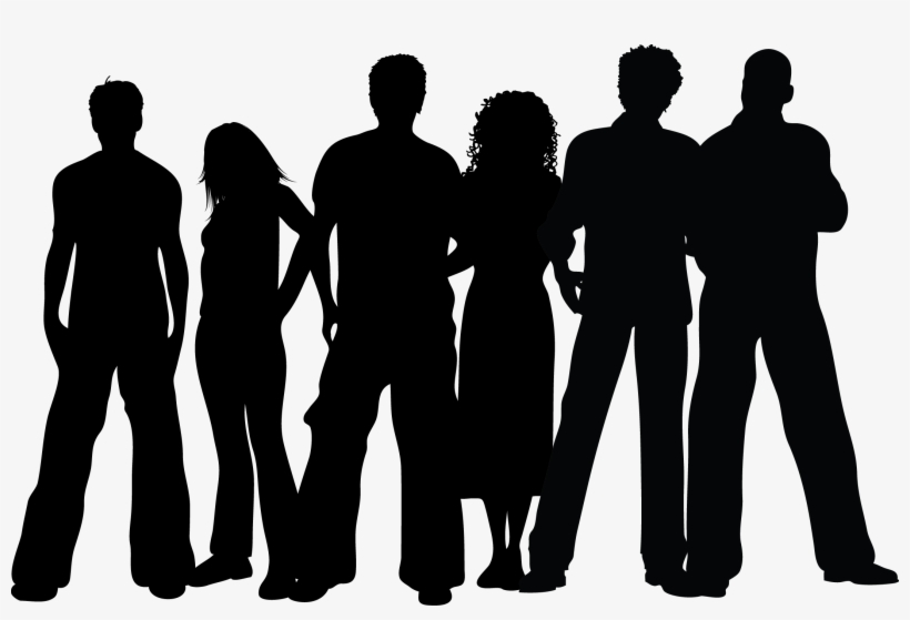 Group Black Silhouette - Silhouette, transparent png #8562868