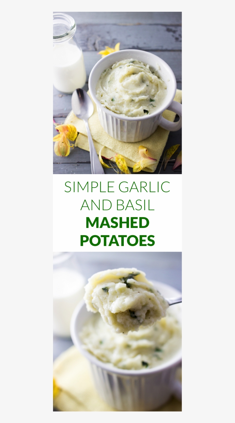 Simple Garlic And Basil Mashed Potatoes - Skordalia, transparent png #8563053