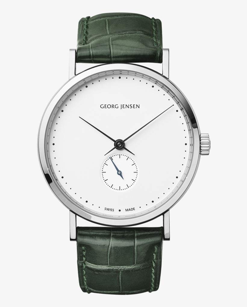 38 Mm, Mechanical Hand-wound, White Dial, Green Alligator - Koppel Grande Georg Jensen, transparent png #8563130