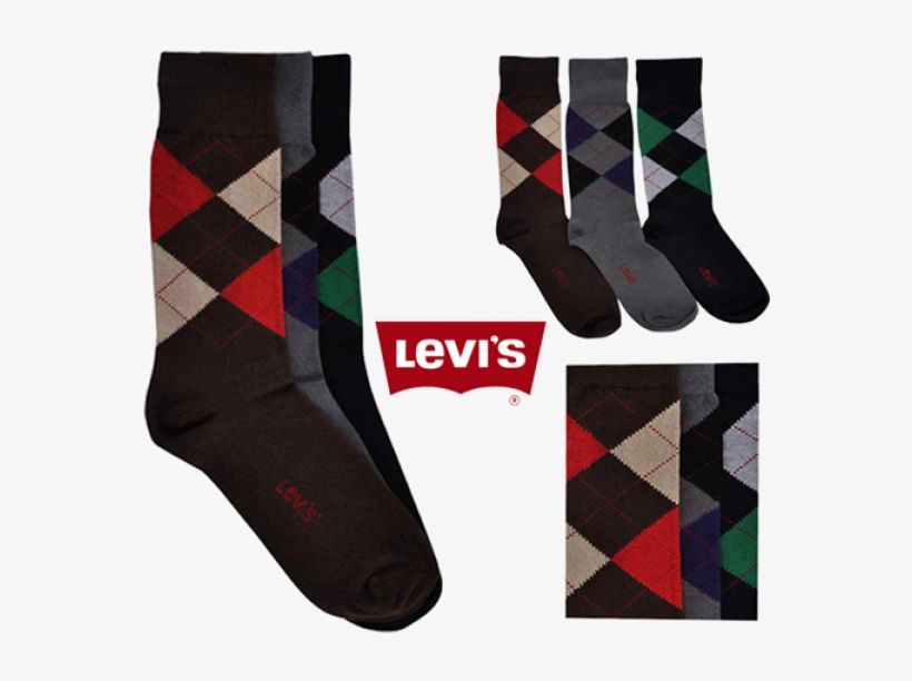 ~levis Diamond Pattern Socks Pack Of Three Pairs Grey - Sock, transparent png #8563747