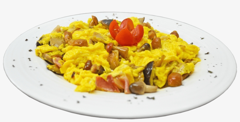 Scrambled Eggs With Mushrooms And Ham - Scrambled Eggs, transparent png #8563925