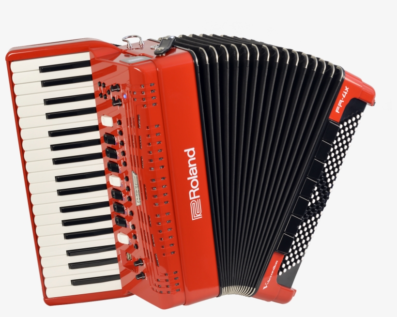 Fr-4x En Rojo Con Teclado Piano - Accordion Sh, transparent png #8563985