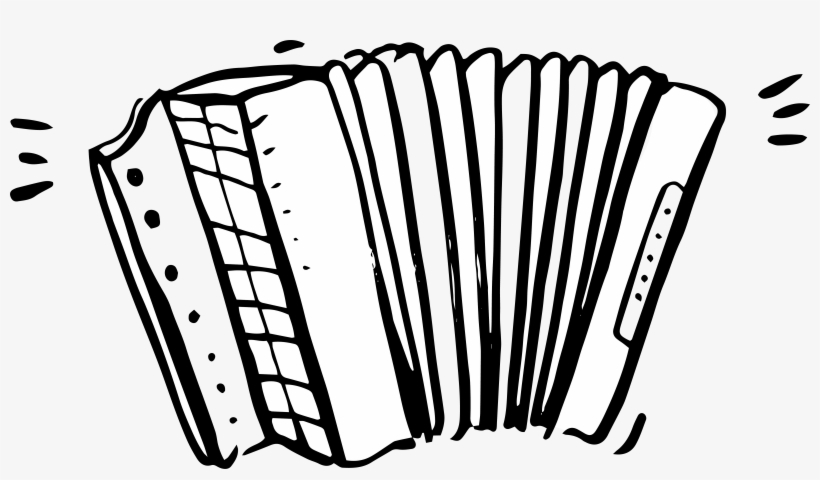 Accordion Clipart African - Acordeon Png Blanco Y Negro, transparent png #8564215