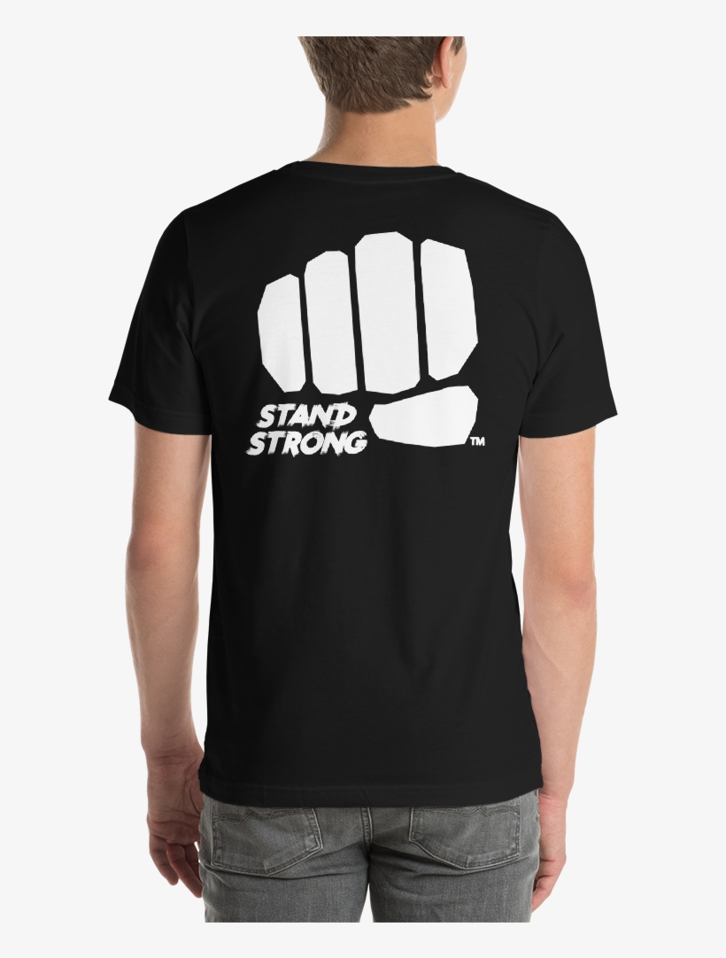 'stand Strong Fist' Black Short Sleeve Unisex T Shirt - Shirt, transparent png #8565097