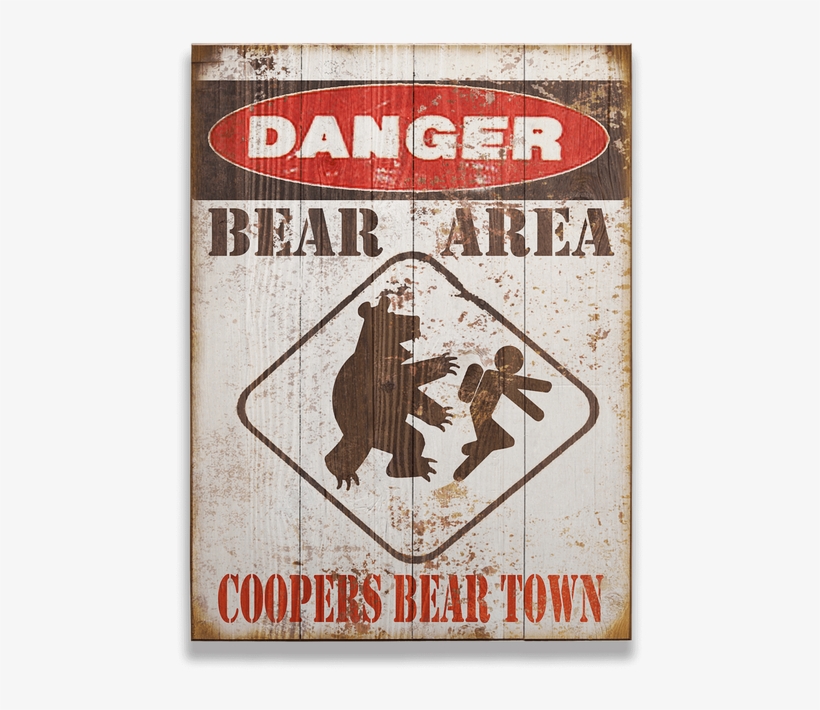 View Zoom Danger Bear Area Sign - Poster, transparent png #8565721