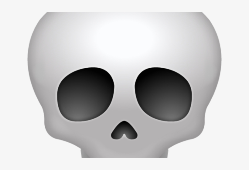 Skeleton Head Clipart Emoji - Skull, transparent png #8566105
