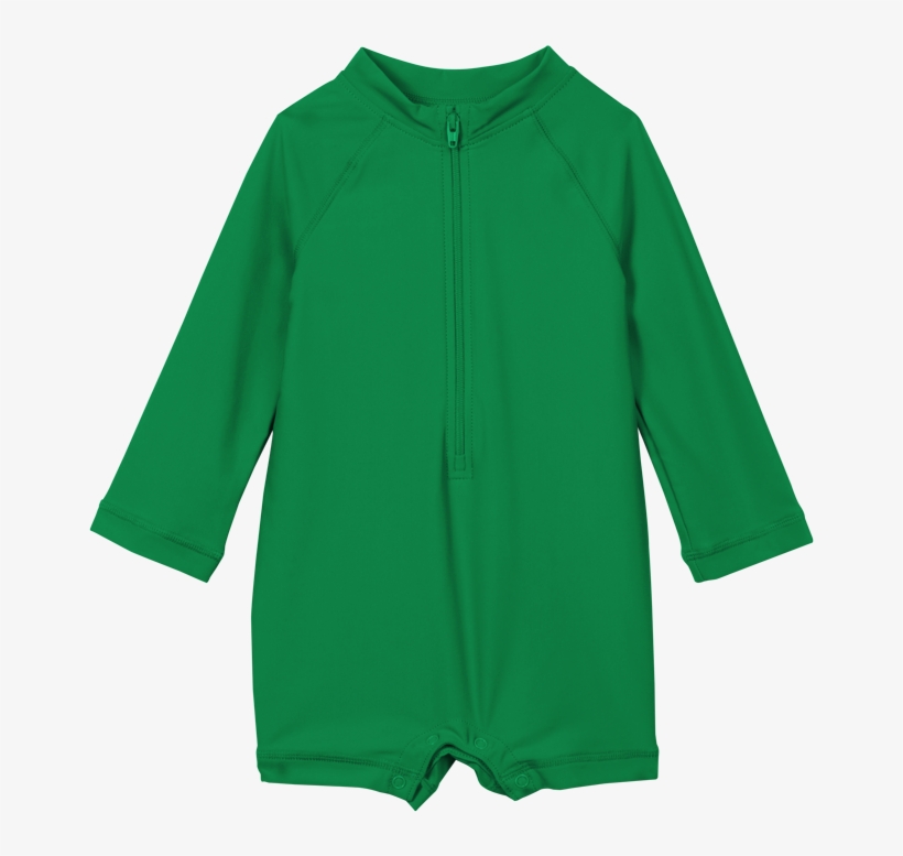 Child Wearing The Baby One Piece Rash Guard In Baby - Overcoat, transparent png #8566854