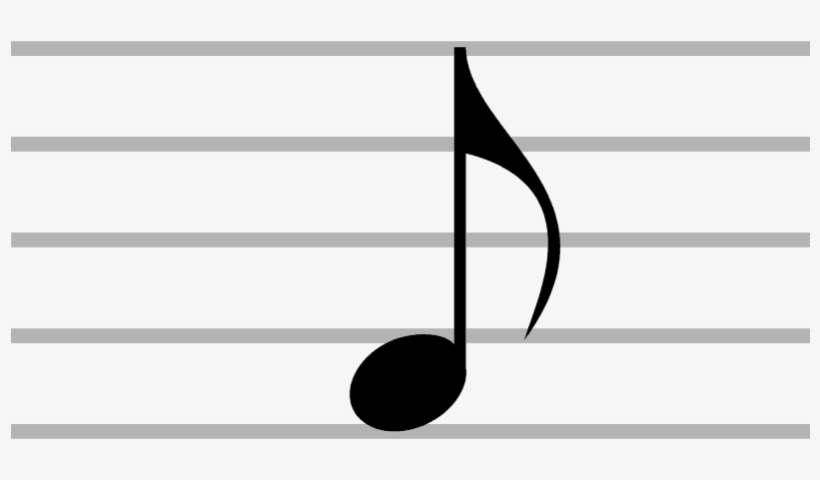 Everything You Need To Know About Eighth Notes - Eighth Note On Staff, transparent png #8567337