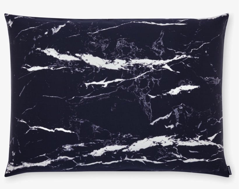Black Marble Silk Pillowcase - Cushion, transparent png #8567800