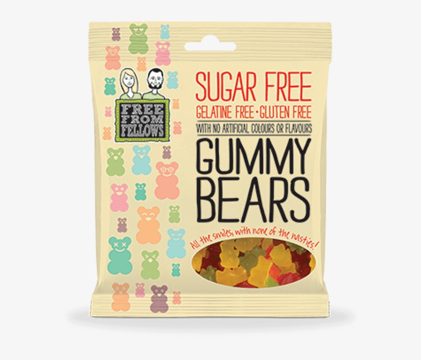 Free From Fellows Gummy Bears 100g - Sugar Free Vegan Gummy Bears, transparent png #8567837