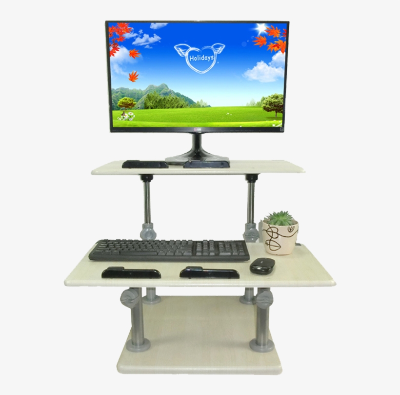 Things Standing Computer Desk Standing Desk Standing - Table, transparent png #8568160